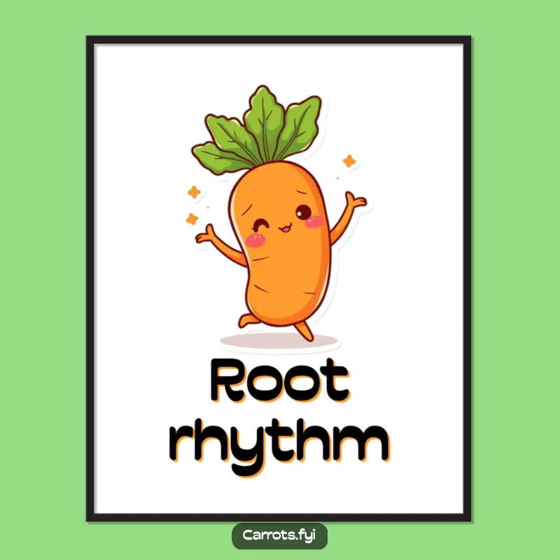 Funny Carrot Digital Art: Silly Dance for Instant Humorous Decor Funny Gift