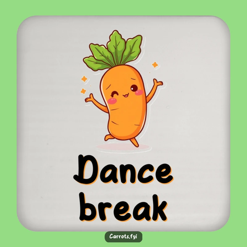 Funny Carrot Coaster: Protect Surfaces with Silly Dance Funny Gift