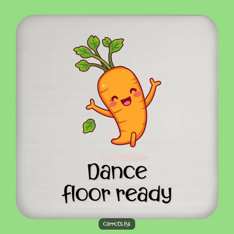 Funny Dancing Carrot Coasters - Hilarious Veggie Celebration Set