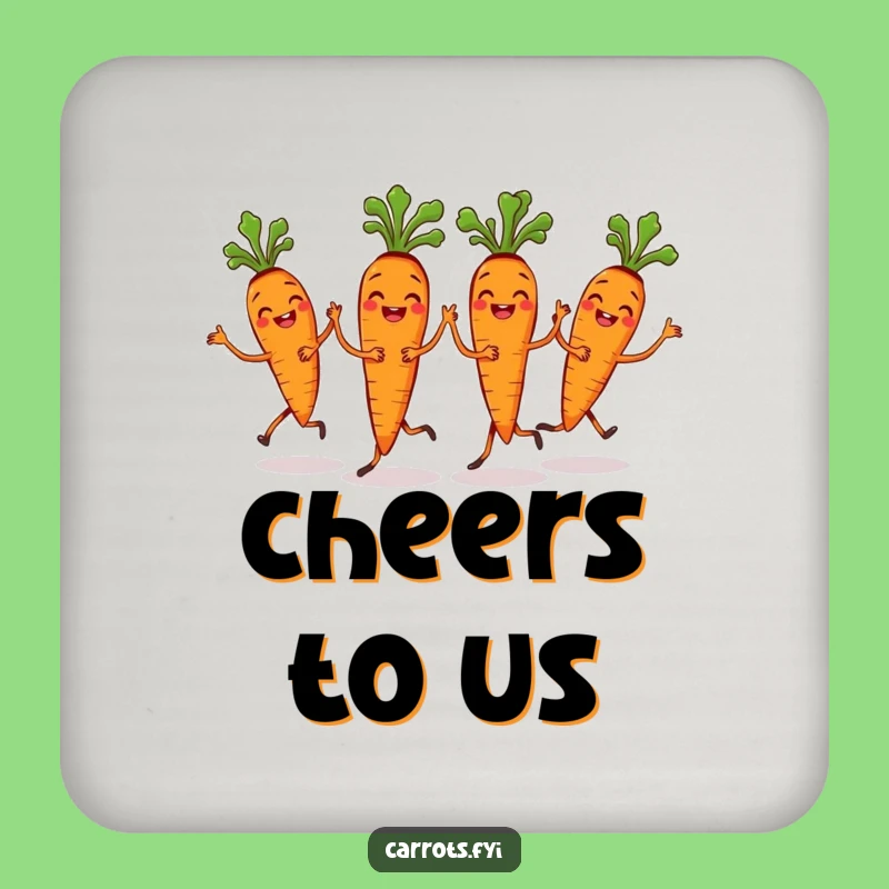 Funny Carrot Bunch Dance Coaster: Synchronized Veggie for Lively Table Protection