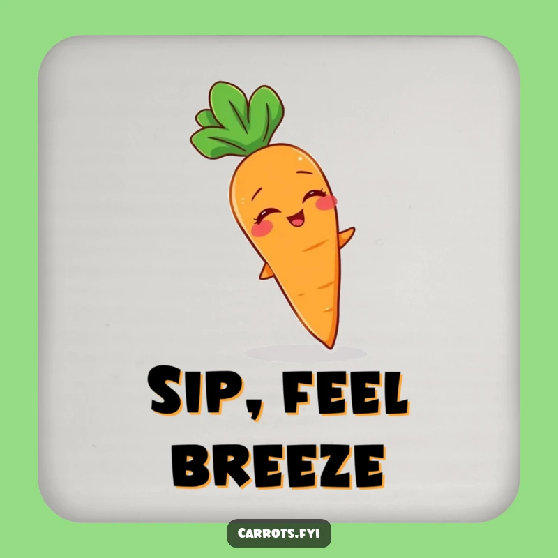 Funny Giggling Carrot Coaster - Breezy Vegetable Table Protector