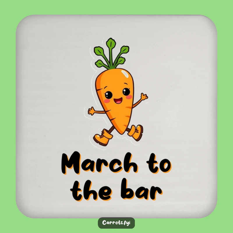 Funny Marching Carrot Coasters: Hilarious Table Protection for Confident Gatherings