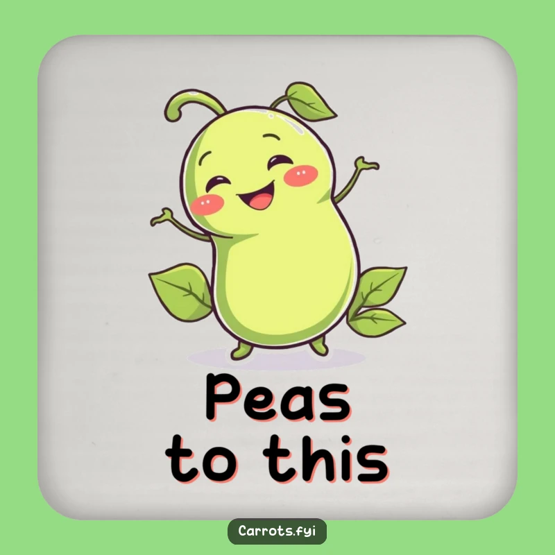 Funny Pea Pod Coaster: Wiggling Drink Protector, Charming Humorous Gift Set