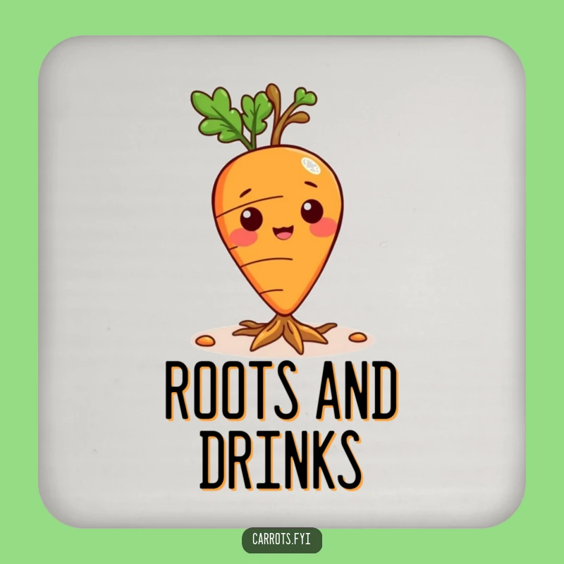 Funny Playful Carrot Coaster - Sprouting Veggie Table Protector