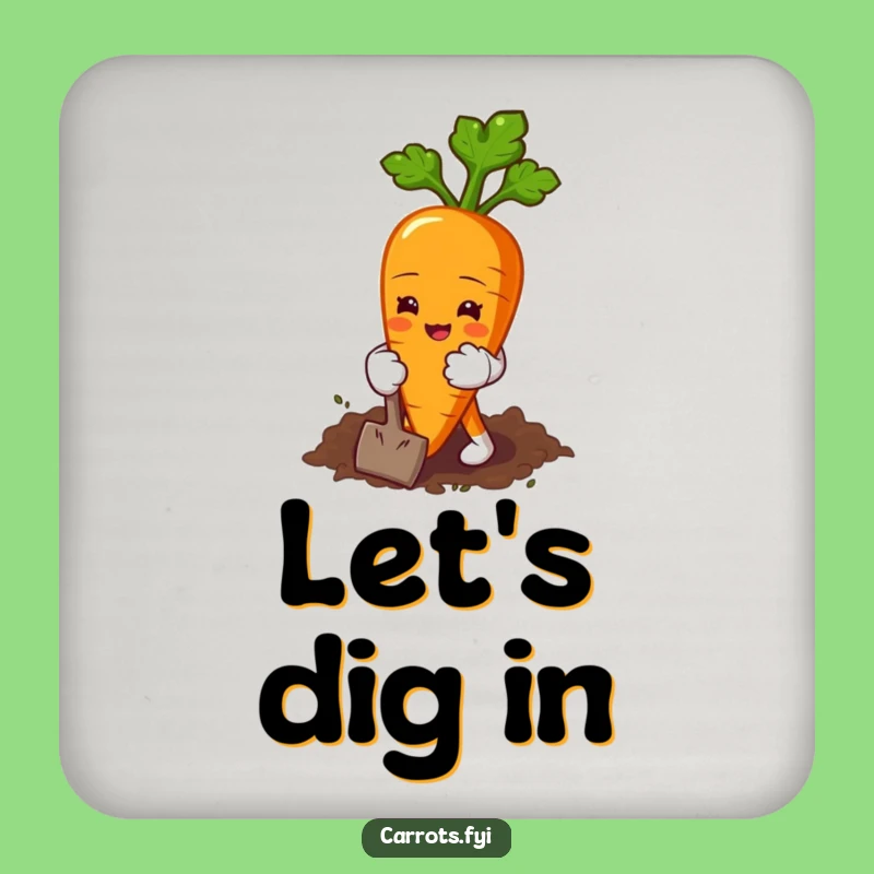 Funny Gardening Carrot Drink Coaster: Add Garden Charm to Your Table