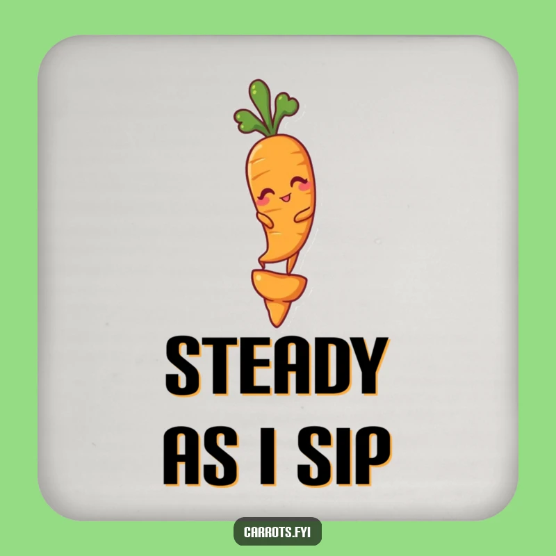 Funny Winking Carrot Drink Coaster: Protect Surfaces with Veggie Art, Hilarious Gift