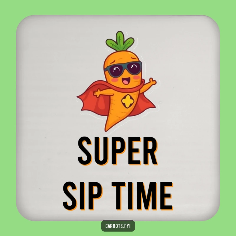 Funny Flying Carrot Coasters - Hilarious Superhero Set for Tables