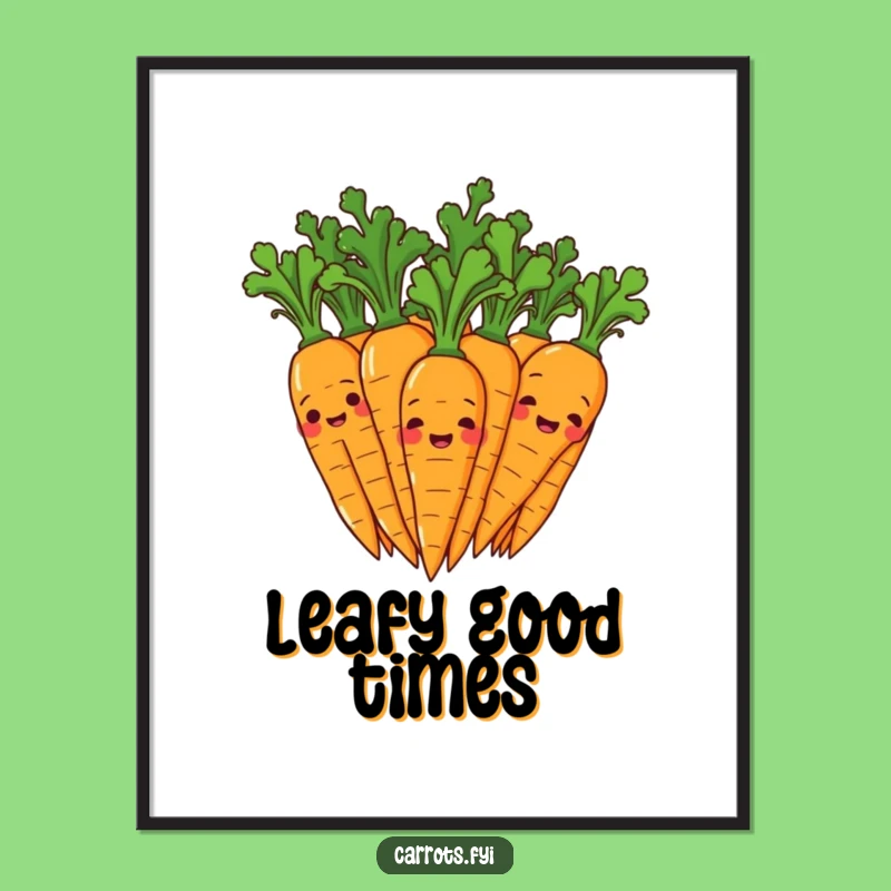 Funny Giggling Carrot Poster: Vibrant Art for a Cheerful Space!