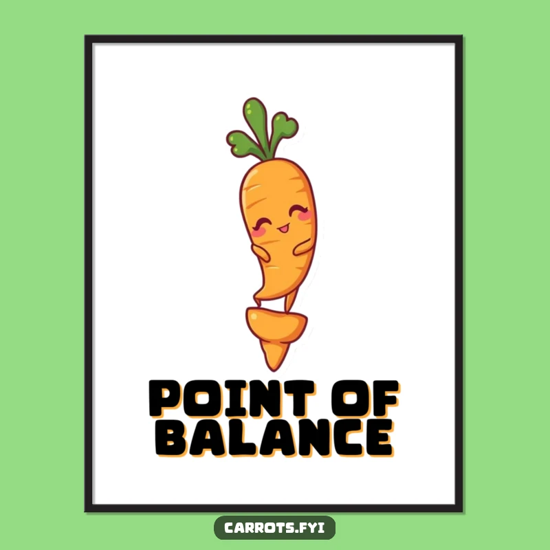 Funny Winking Carrot Poster: Daring Veggie Art Print, Hilarious Wall Decor Gift Idea