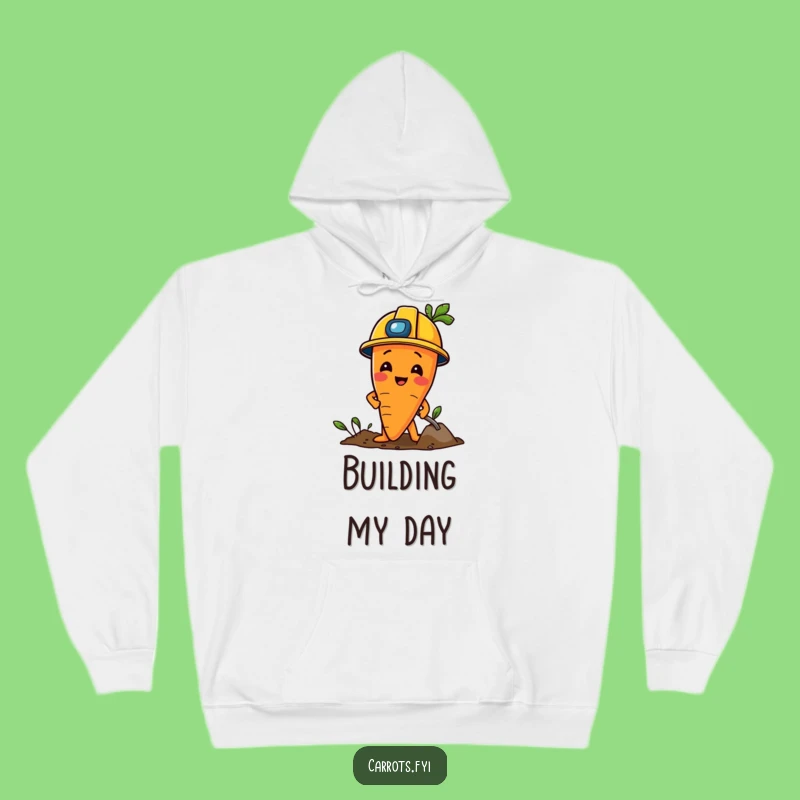 Funny Construction Carrot Hoodie: Cozy Workwear Style, Ultimate Funny Gift