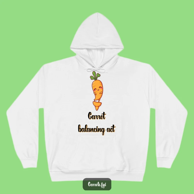 Funny Winking Carrot Hoodie: Cozy Veggie Art, Hilarious Gift for the Daring and Bold