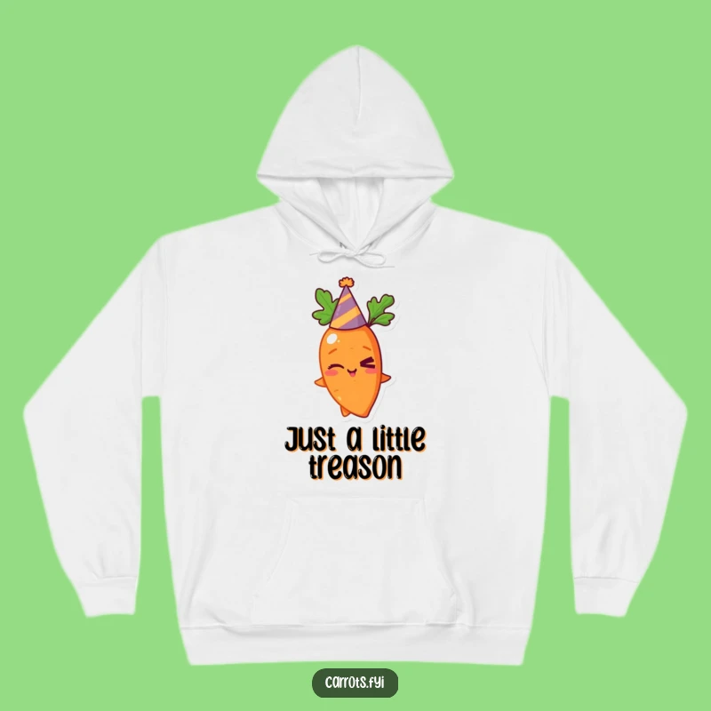 Cozy Funny Winking Carrot Party Hat Hoodie - Hilarious Winter Gift