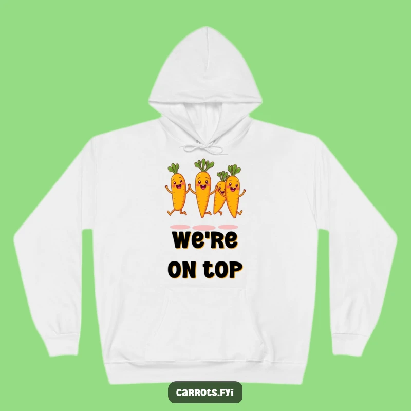 Funny Carrot Jump Squad Hoodie: Cozy Up with Hilarious Veggie Action!
