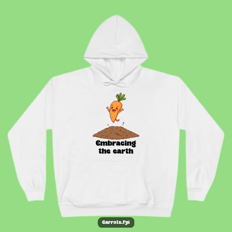 Funny Leaping Carrot Hoodie: Cozy Up with This Hilarious Gardener's Sweatshirt