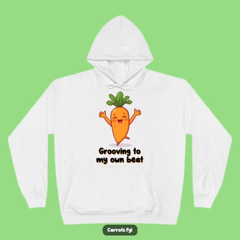 Funny Dancing Carrot Hoodie, Cozy Veggie Groove Wear, Ideal Funny Gift