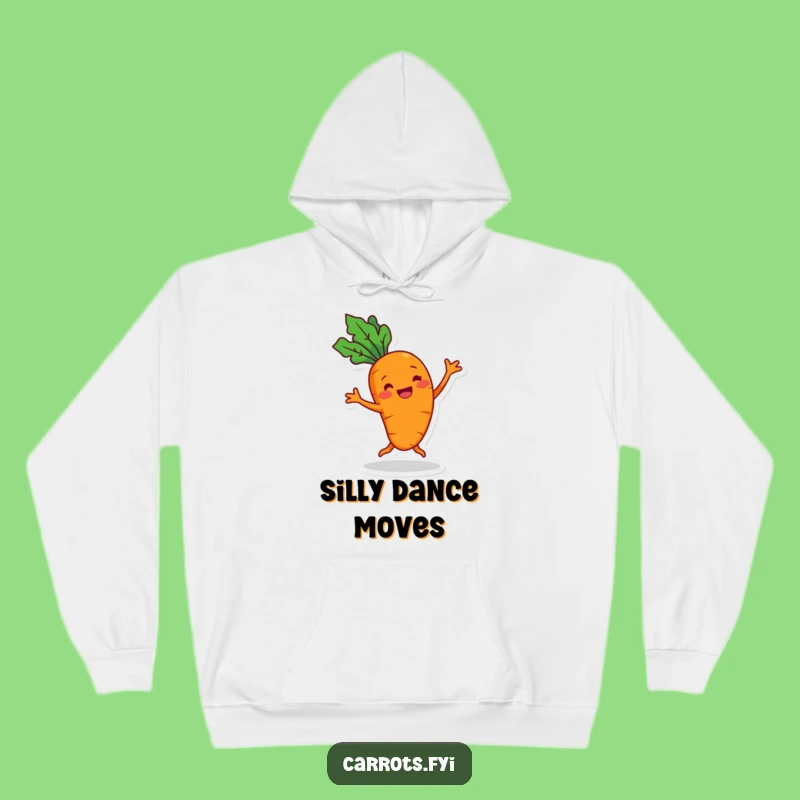 Funny Carrot Dance Hoodie - Cozy Cheerful Veggie Sweatshirt, Great Funny Gift