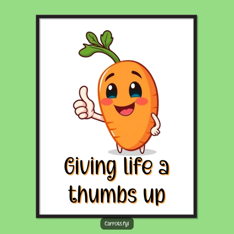 Free Printable Jolly Carrot Art - Healthy, Funny Downloadable Decor