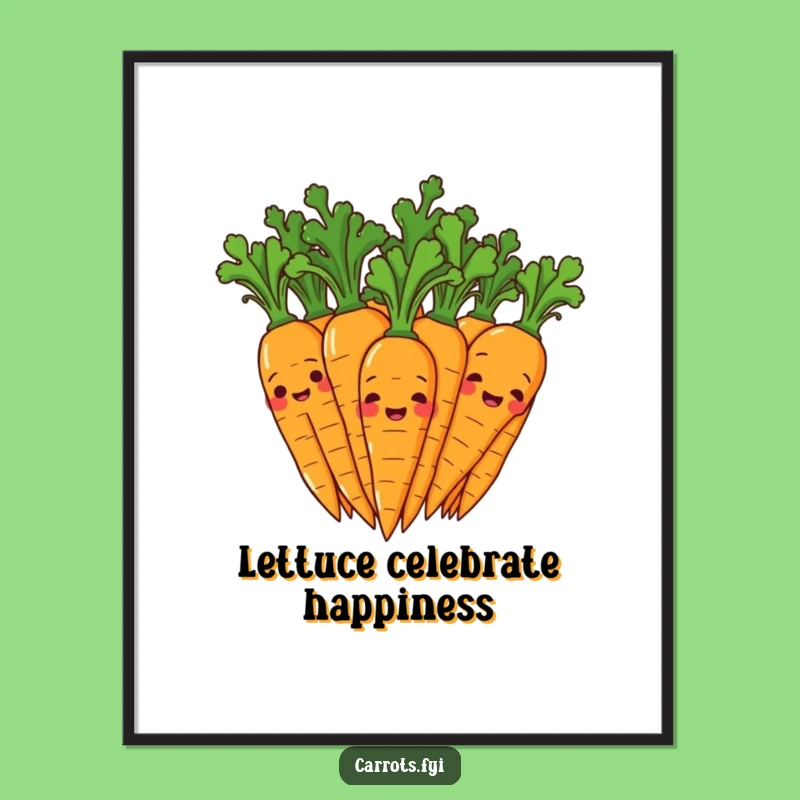 Free Printable Wall Art: Giggling Carrots for a Hilarious Downloadable Gift