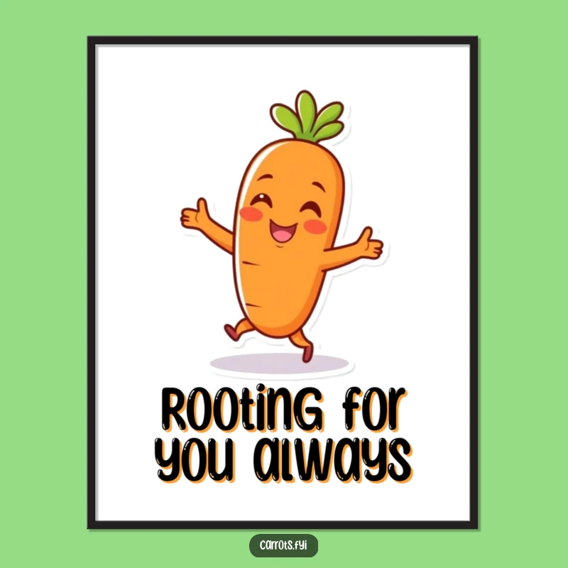 Funny Free Printable Wall Art: Dancing Carrot - Whimsical Downloadable Decor!