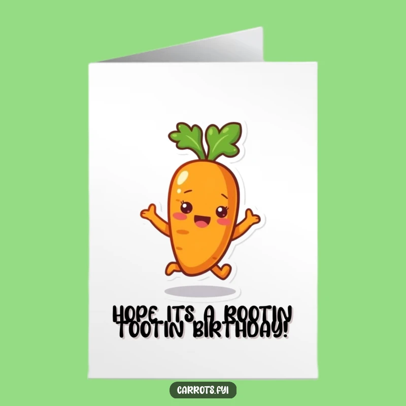 Free Printable Birthday Card: Bouncing Carrot, Perfect Humorous DIY Gift!