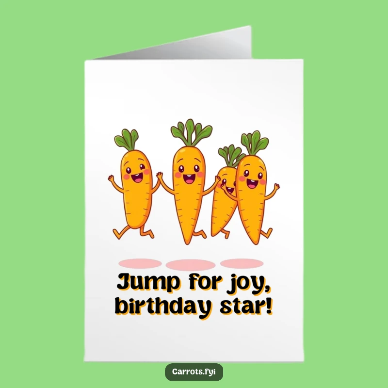Free Printable Birthday Card: Funny Carrot Jumpers for a Hilarious Downloadable Gift