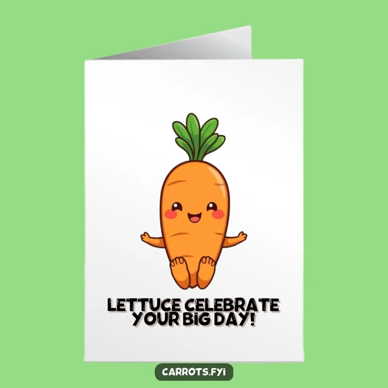 Free Printable Carrot Birthday Card: Wiggling Toes Funny Downloadable Gift for Joyful Celebration