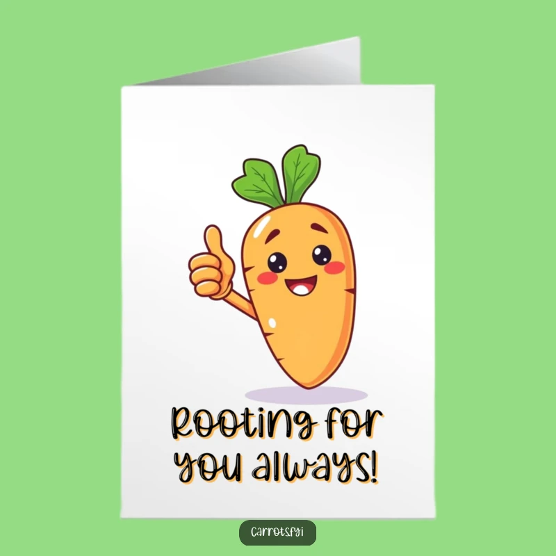 Free Printable Birthday Card: Funny Carrot Giving Thumbs Up for a Hilarious DIY Gift