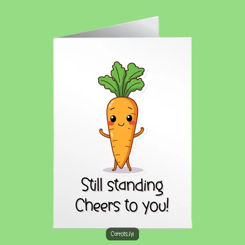 Free Printable Wobbly Carrot Birthday Card - Funny Downloadable Gift