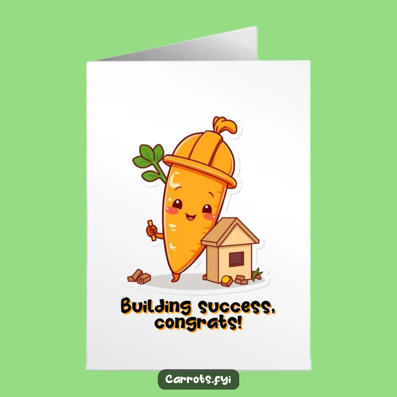Free Printable Congrats Card: Carrot Builder's Masterpiece - Downloadable Achievement