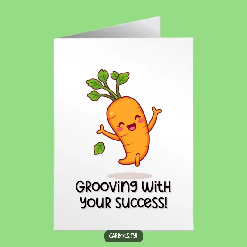Free Printable Congrats Card: Carrot's Celebratory Dance - Downloadable Joy