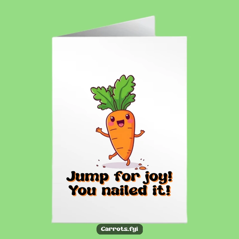 Celebratory Free Printable Congrats Card: Jigging Carrot Downloadable Gift
