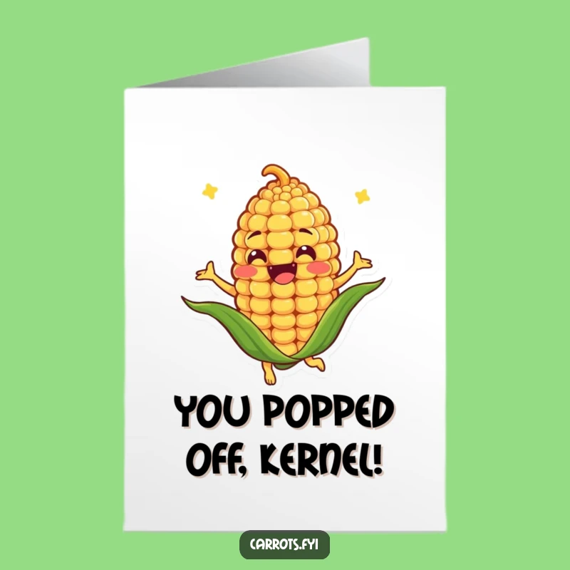 Free Printable Spinning Corn Congrats Card - Funny Downloadable Gift!