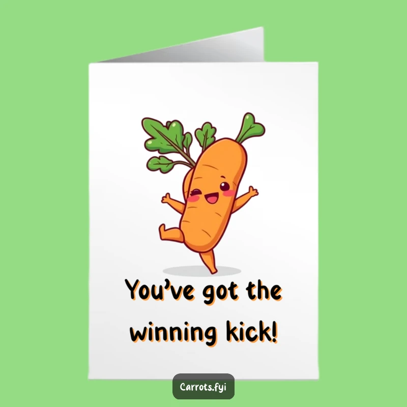 Free Printable Fun Carrot Card: Kick-Start Your Success with Leafy Cheers