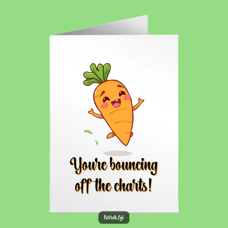 Free Printable Congratulations Card: Bouncing Carrot Downloadable Gift