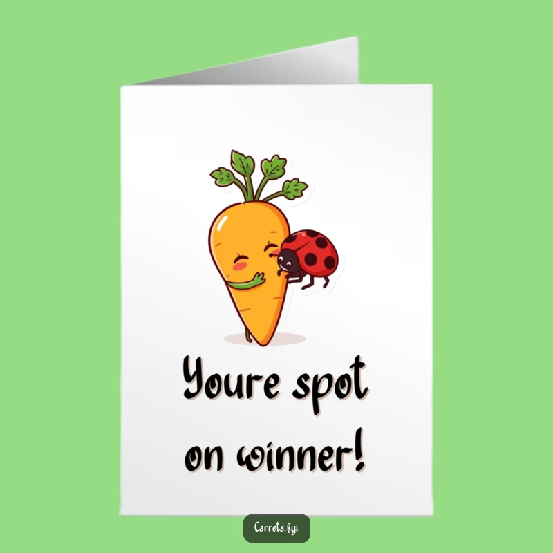 Free Printable Congrats Card: Carrot Nudges Ladybug for a Charming DIY Celebration