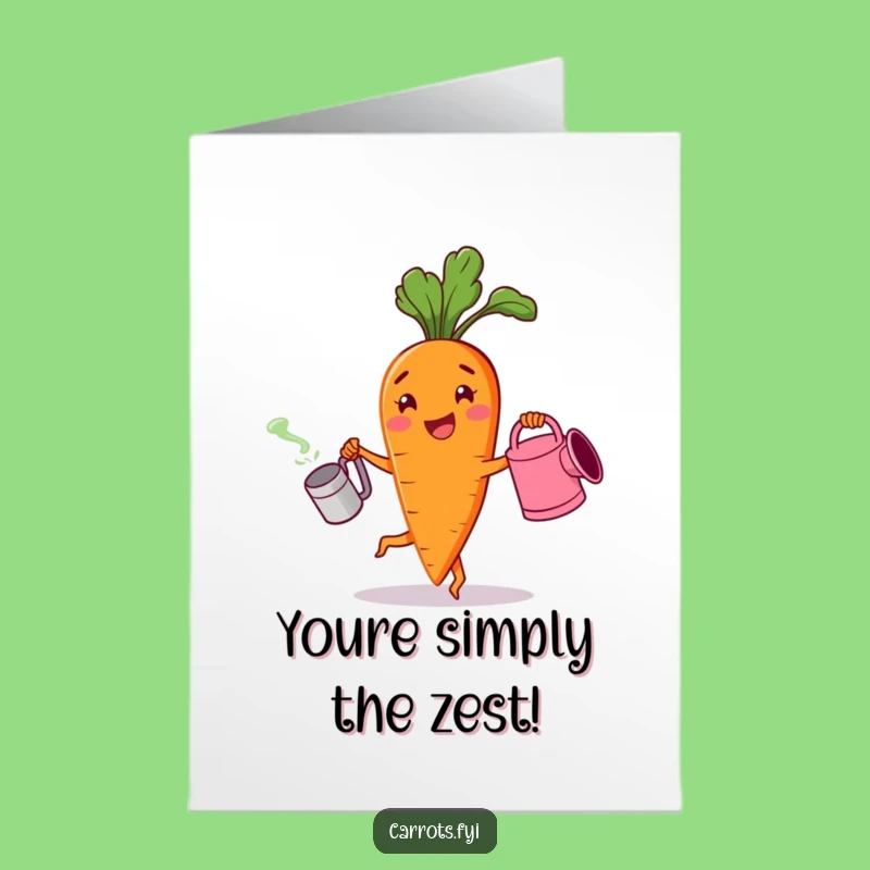 Free Printable Funny Thank You Card: Dancing Carrot Thanks - Downloadable Happy Gift!