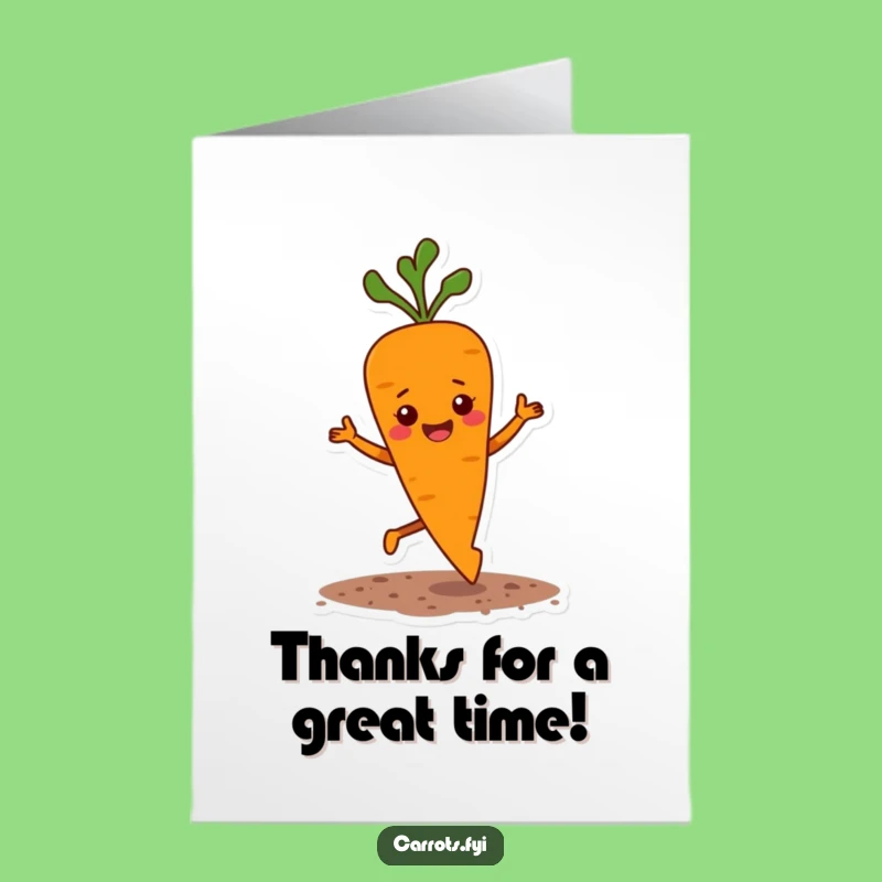 Free Printable Thank You Card: Bouncy Carrot Jig Shows Your Joyful Appreciation