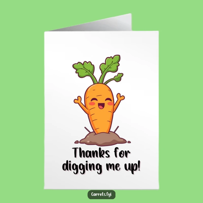 Free Printable 'Thanks a Ton' Carrot Card - Humorous DIY Gift!