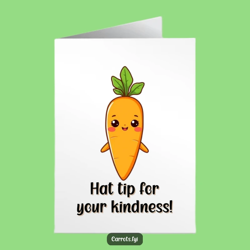 Free Printable Thank You Card: Grateful Carrot Sprout Downloadable Gift