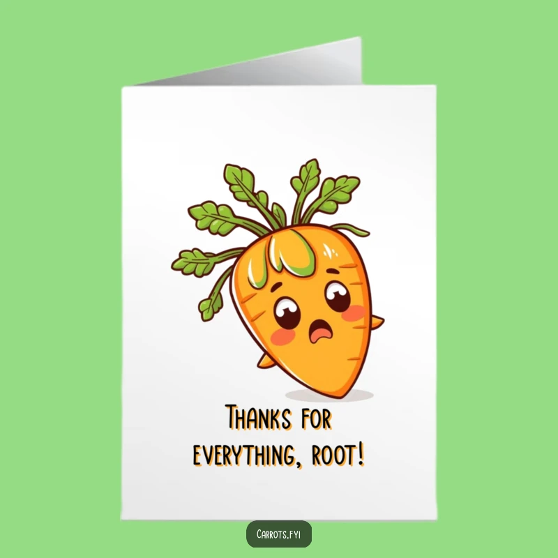 Free Printable Thank You Card: Surprised Carrot Hair Expresses Your Gratitude Hilariously