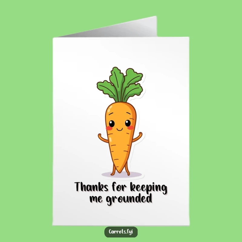 Free Printable Wobbly Carrot Thank You Card - Funny Downloadable Gift