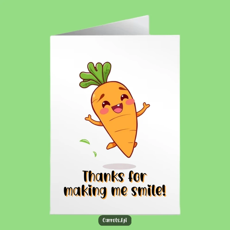 Free Printable Thank You Card: Bouncing Carrot Downloadable Gift