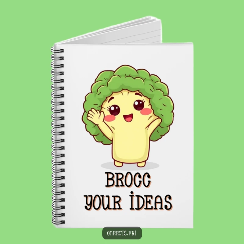 Funny Broccoli Wave Notebook: Cute Veggie Journal, Ideal Humorous Gift for Writers