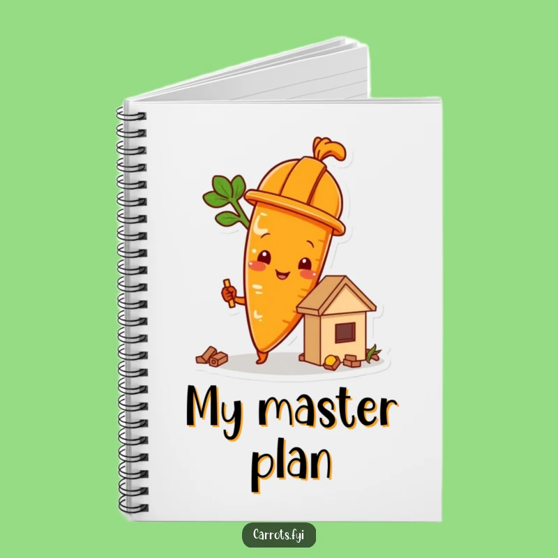 Funny Building Carrot Notebook - Hilarious Construction Project Journal
