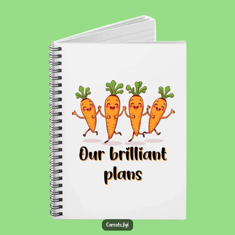 Funny Carrot Bunch Dance Notebook: Synchronized Veggie for Inspired Notes