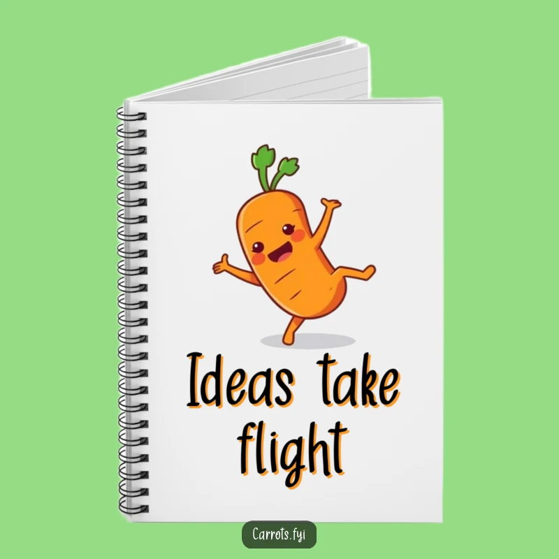 Funny Carrot Cartwheel Notebook: Active Veggie Character for Inspired Notes