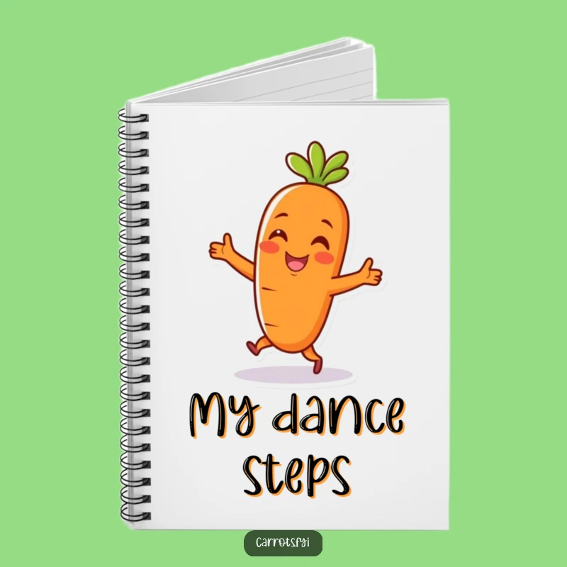 Funny Carrot Dance Notebook: Cheerful Veggie Journal, Ideal Humorous Gift for Writers