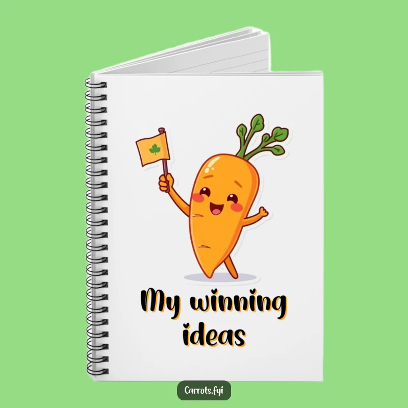 Funny Carrot Flag Notebook: Jot Down Energetic Ideas