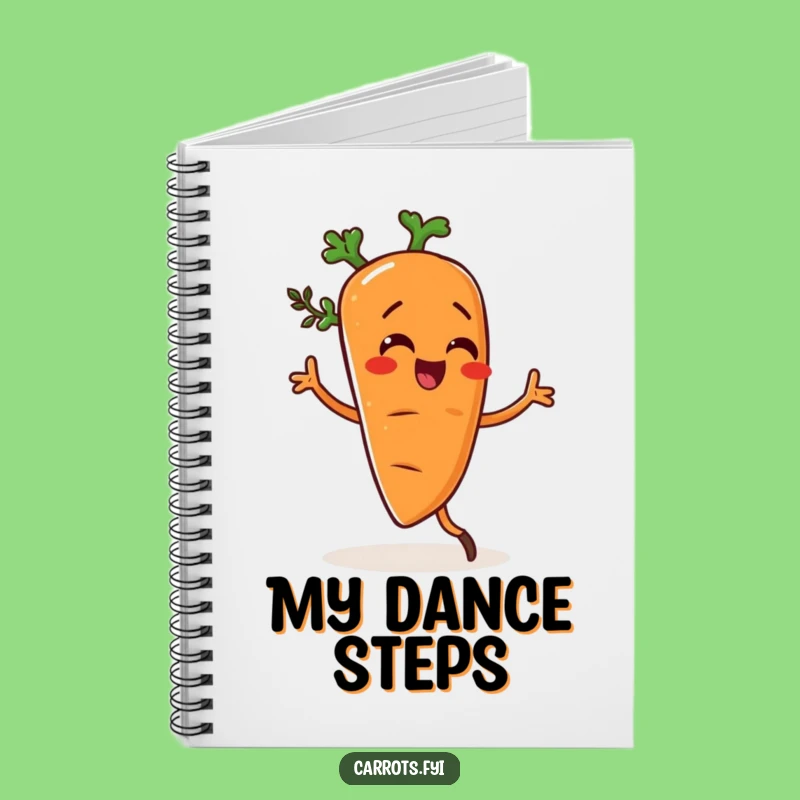 Funny Dancing Carrot Notebook, Journal for Spice Dancers, Creative Funny Gift