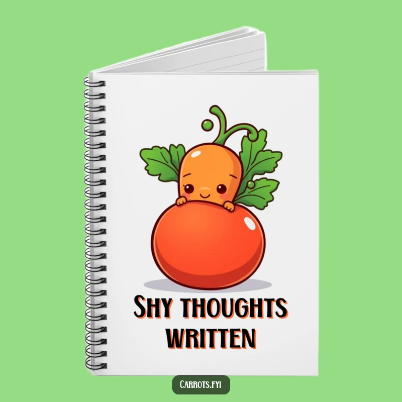 Funny Shy Carrot Notebook - Jot Down Gentle Thoughts in this Hilarious Veggie Journal!